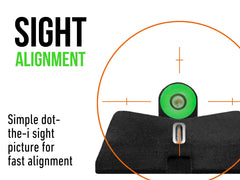XS SIGHTS DXT2 PRO night sights provide bright tritium glow for low light