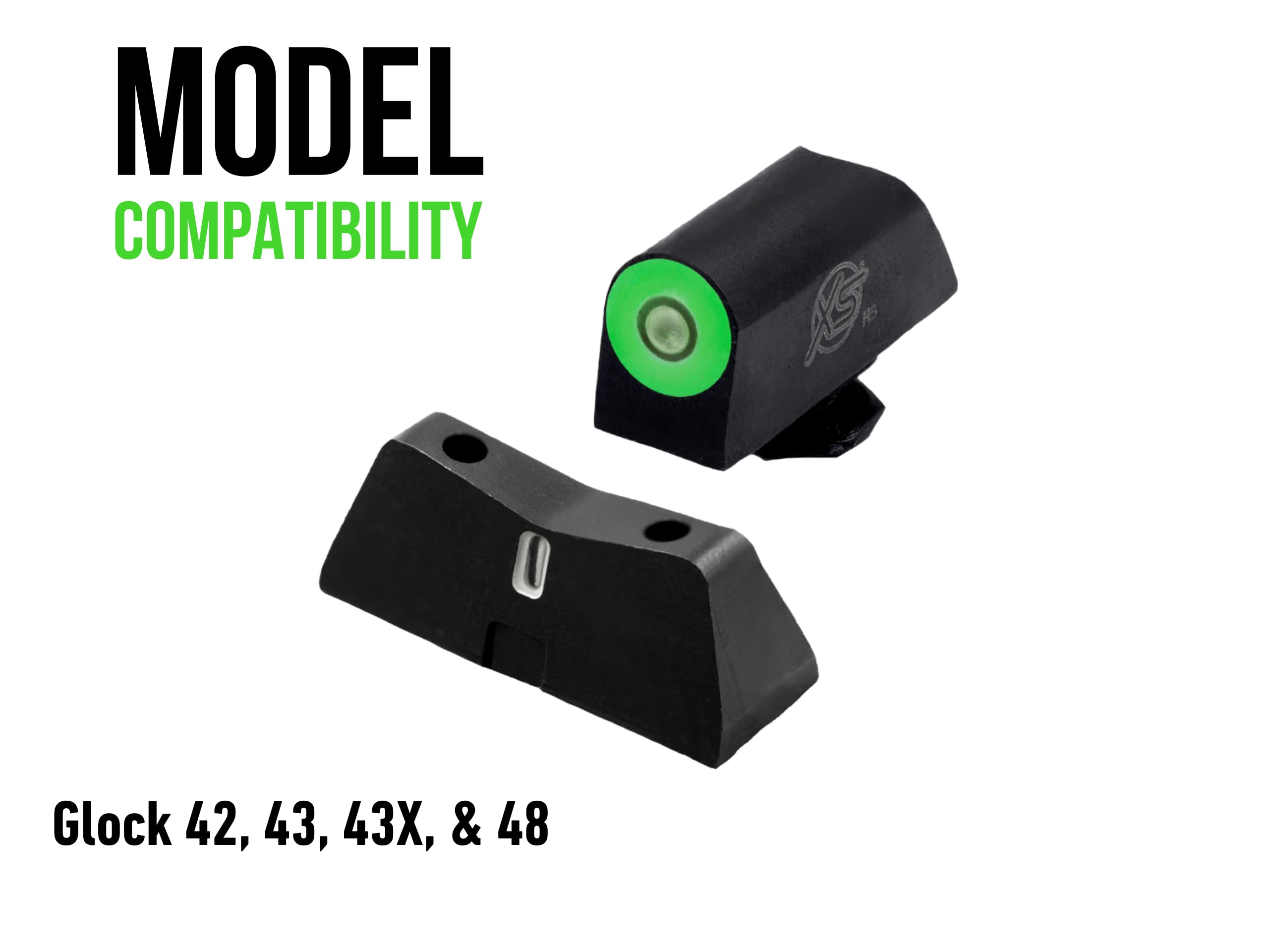 XS SIGHTS DXT2 PRO rear sight on Glock enhances accuracy with high contrast