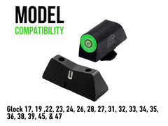XS SIGHTS DXT2 PRO rear sight glow dots for quick alignment