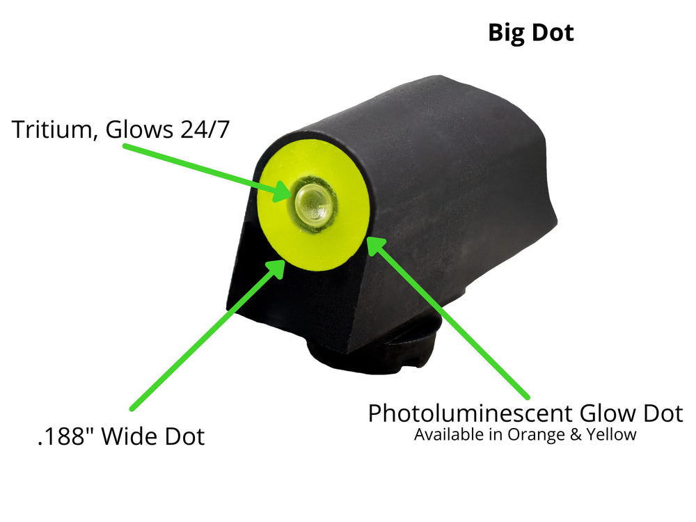 XS SIGHTS DXT2 rear sight complements the front for a consistent low-light sight picture