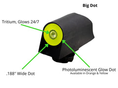XS SIGHTS DXT2 rear sight complements the front for a consistent low-light sight picture