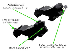 XS SIGHTS XTI2 offset sight around optics for rapid transitions.