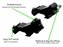 XS SIGHTS XTI2 fast transition between scope and irons for rapid targets