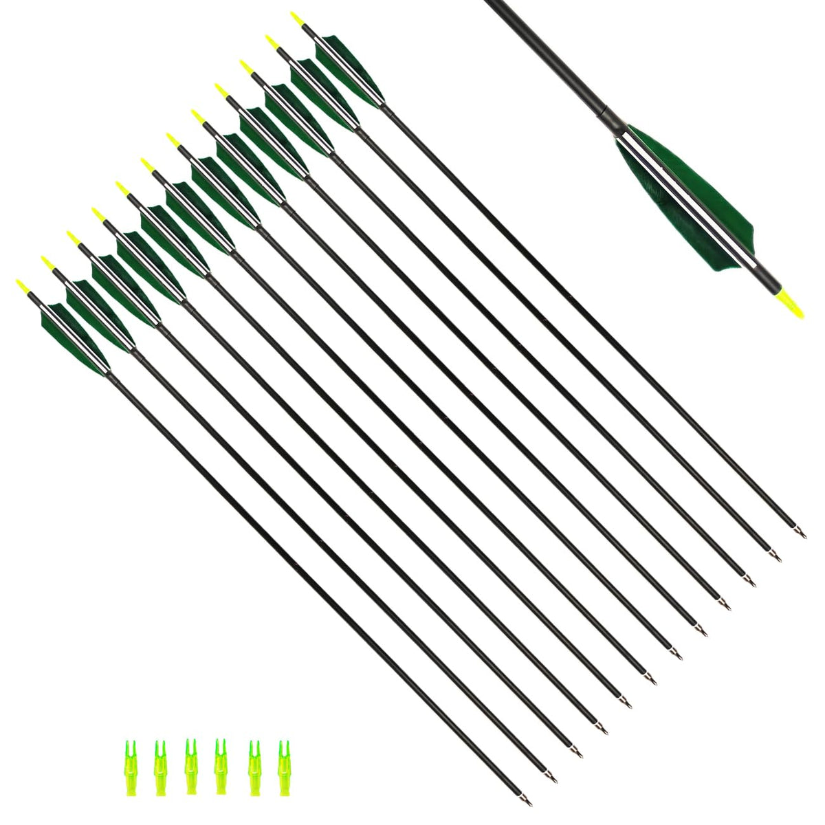 XTCXCARCHERY 30in carbon arrow pack shot showing durable target practice