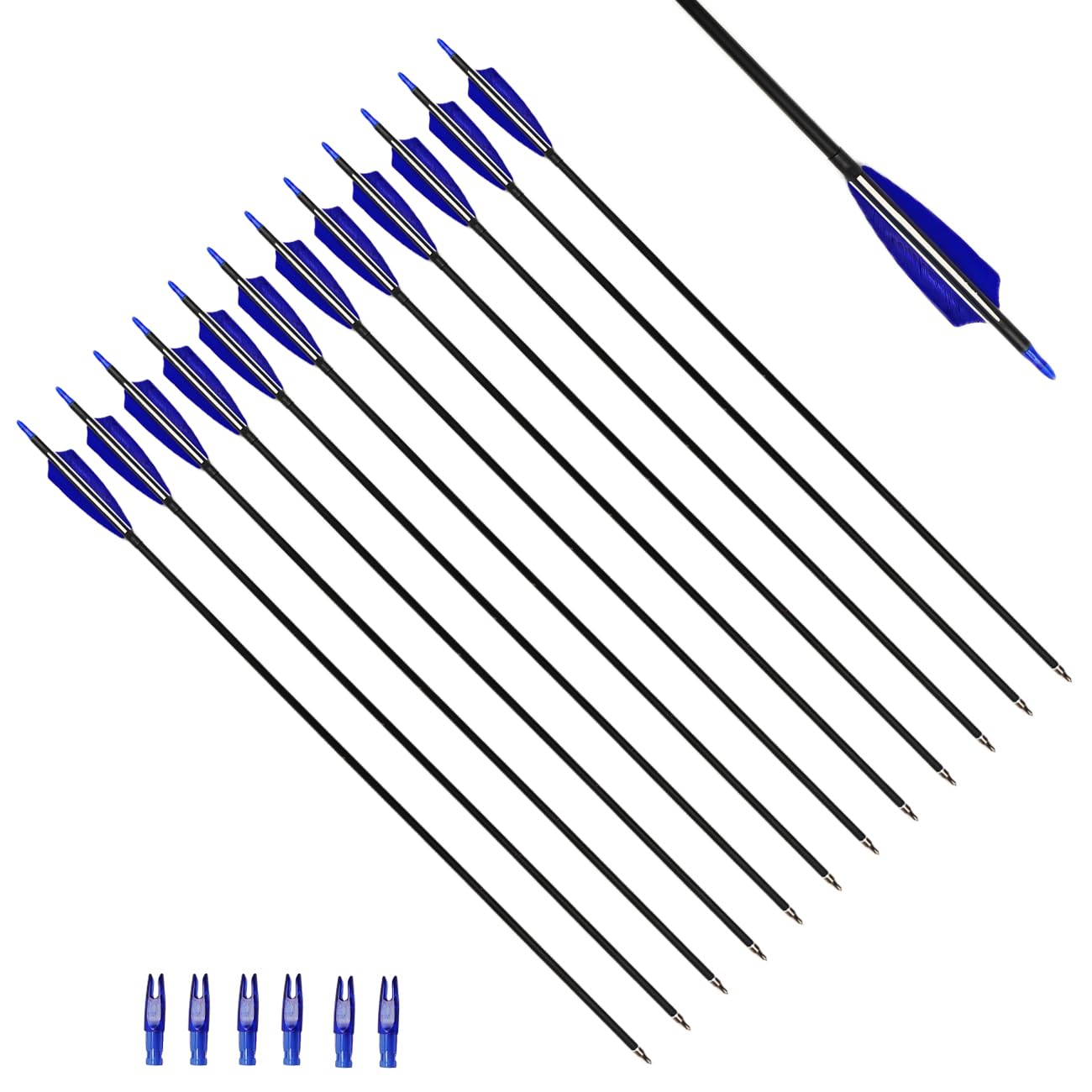 XTCXCARCHERY 30-inch carbon arrows pack12 for durable practice and precise flights.