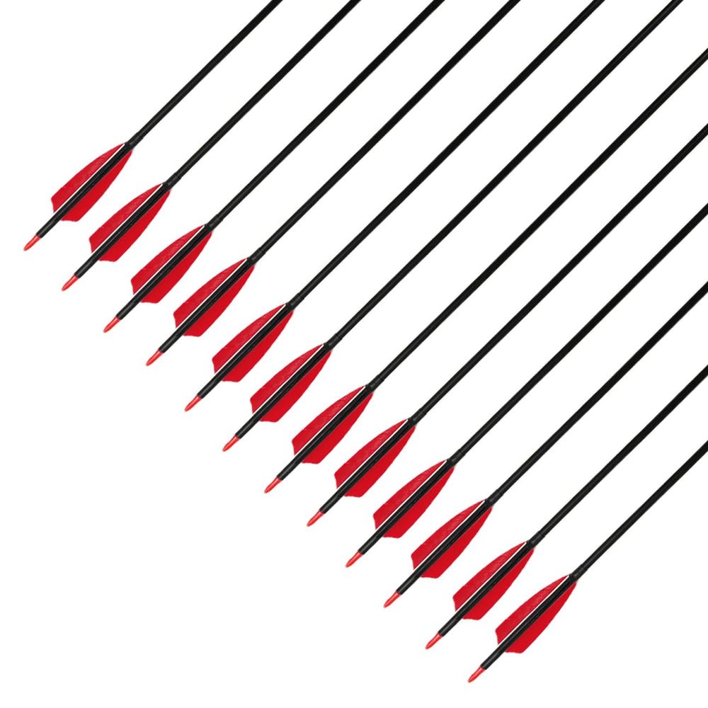 XTCXCARCHERY 31.5-inch feather arrows fly straight and feel beginner-friendly.