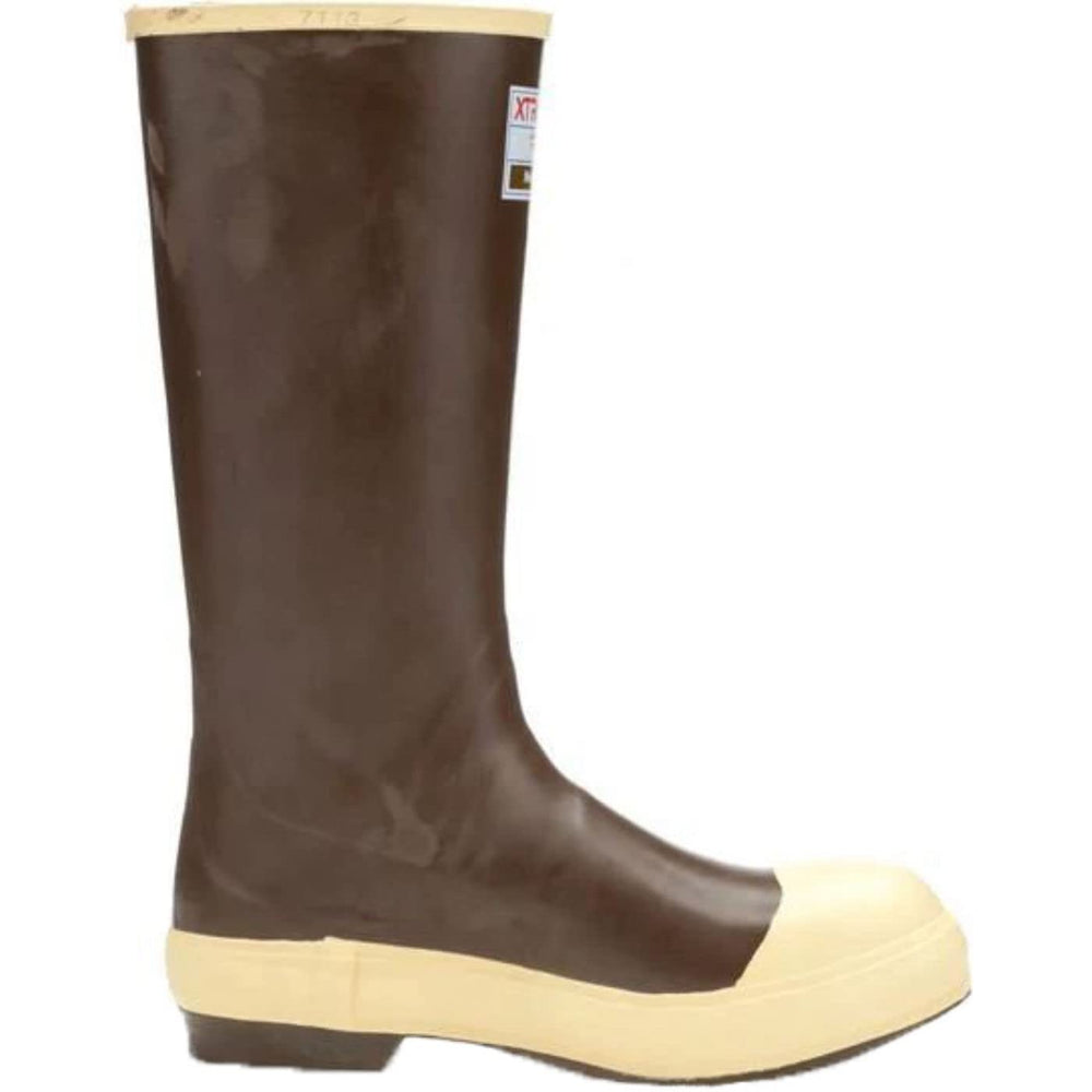 Xtratuf Legacy 15-inch steel toe boot close-up highlighting durable toe protection