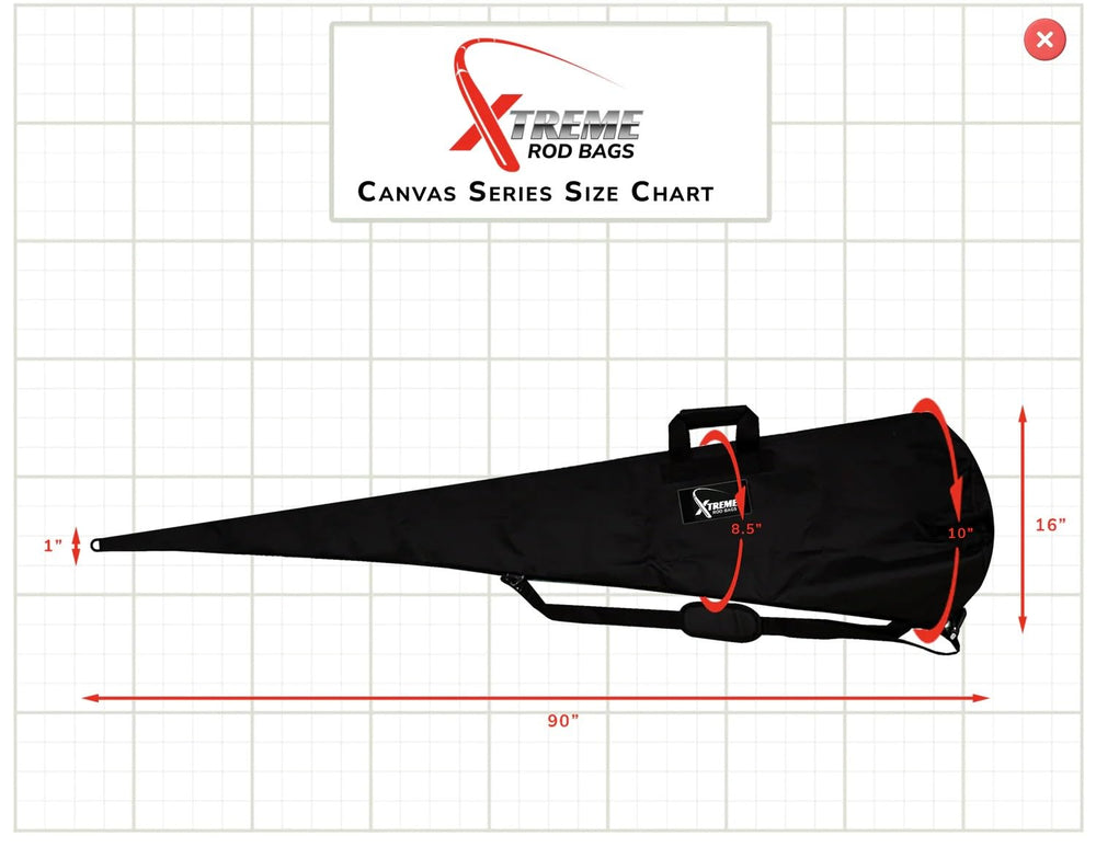 Black Xtreme Rod Bag canvas product image