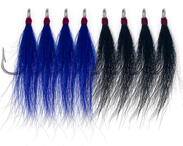 Xubbwov Bucktail Teaser Blue-Pink Saltwater Rig, 3.5 inch – image 1