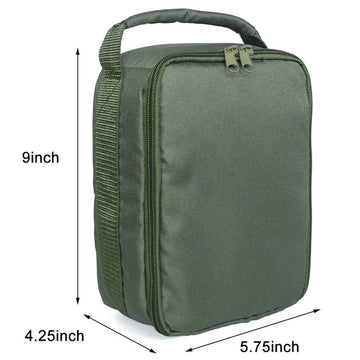Interior view showing 3 adjustable dividers and padded compartment