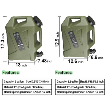 Xurwiin wide-spout water container allows fast filling and easy cleaning.