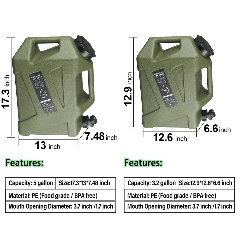 Xurwiin wide-spout water container allows fast filling and easy cleaning.