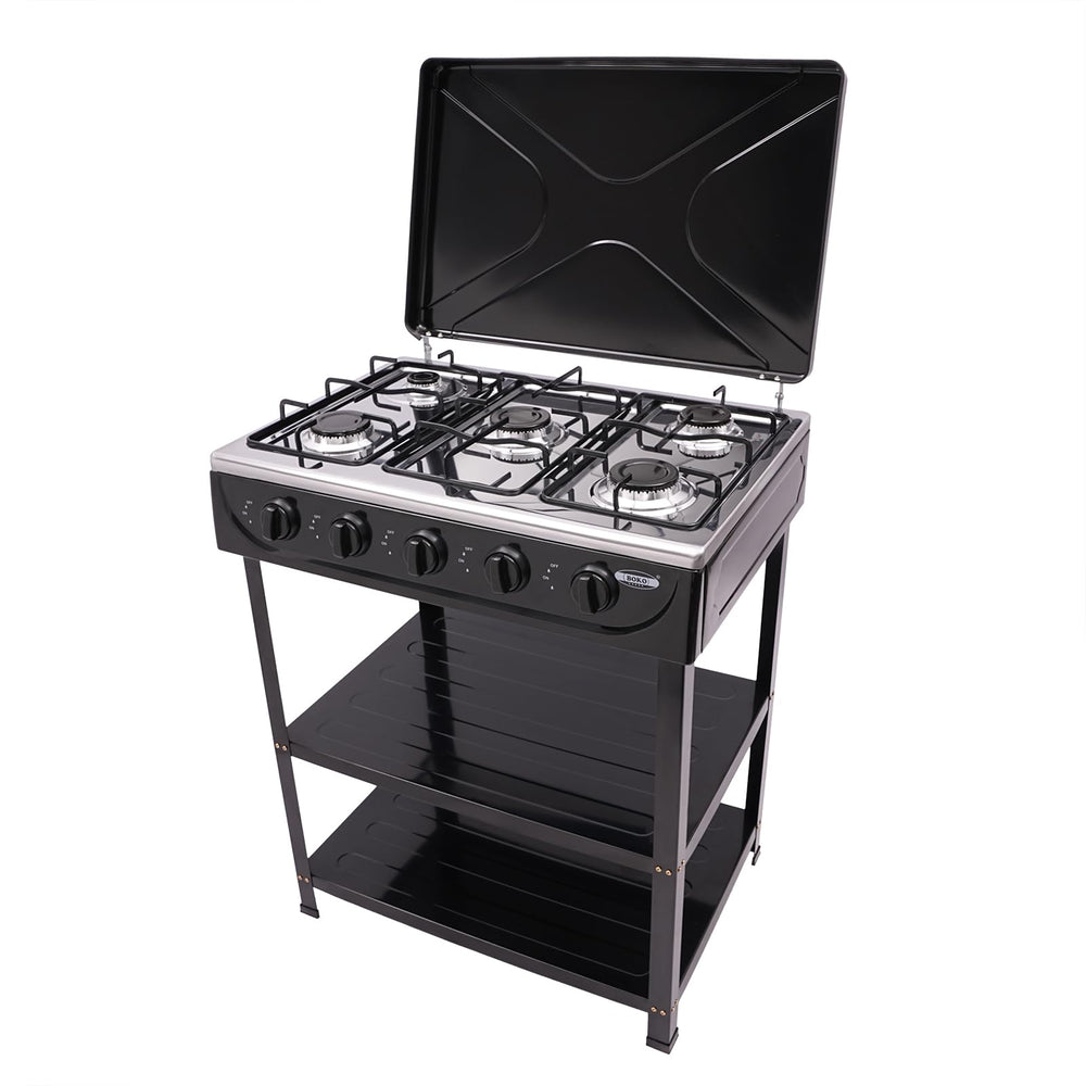 Xuthusman five burner control knobs enable precise flame tuning