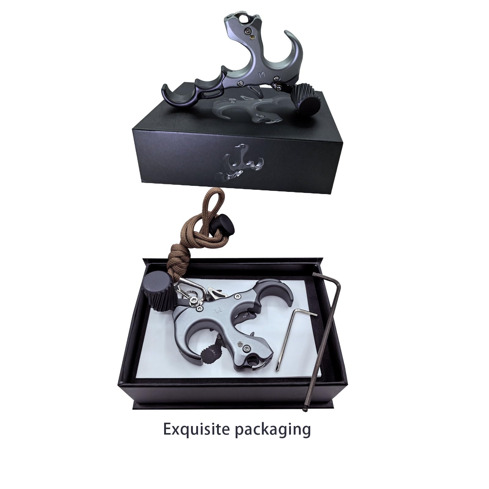 xxiaojun aluminum alloy archery release in gray finish
