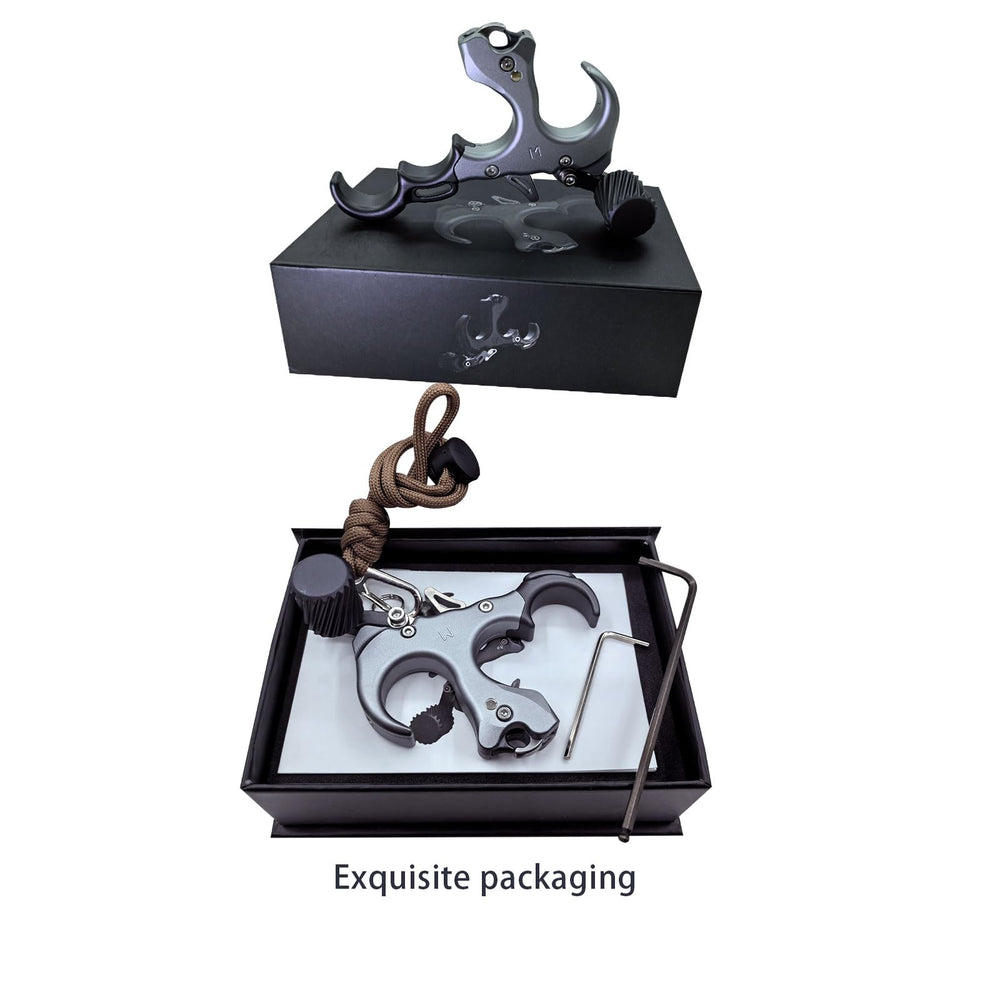 xxiaojun aluminum alloy archery release in gray finish