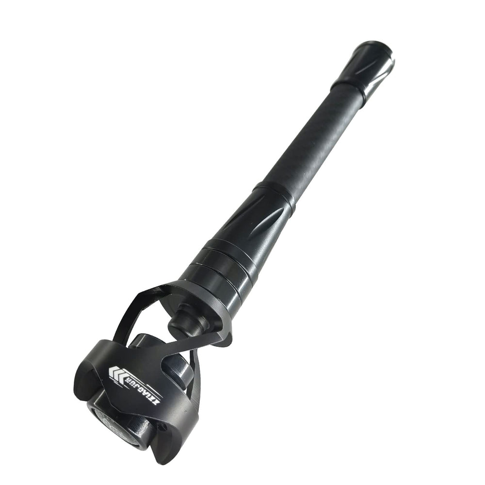 xxiaojun bow stabilizer 8in carbon front-view demonstrates smoother aiming and reduced vibration