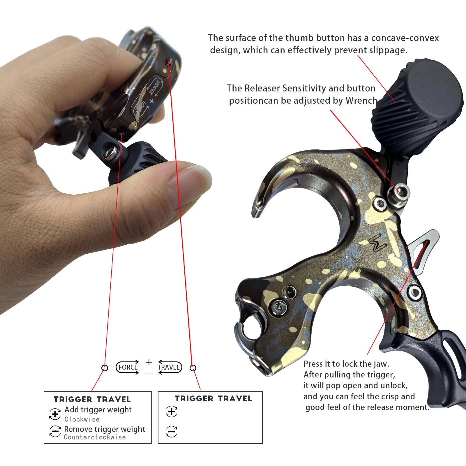 xxiaojun clamp-head downward-opening design improves drawing smoothness and reduces D-loop wear