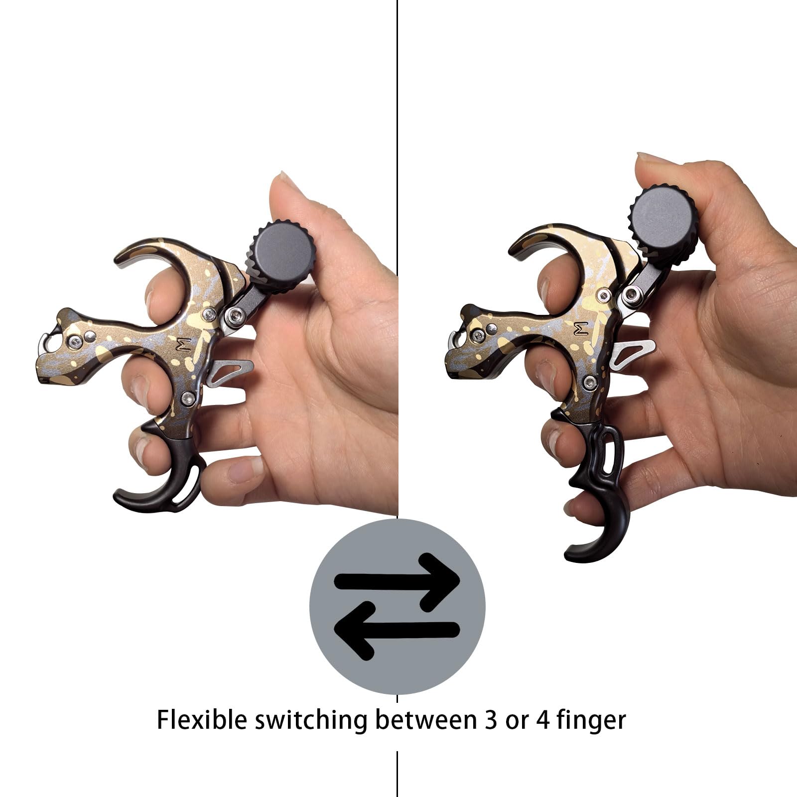 xxiaojun thumb-button close-up shows non-slip concave-convex design for precise releases