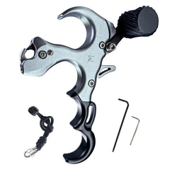 xxiaojun compound bow release thumb-button detail improves grip and control during shots