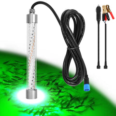 XXK F1 underwater light in packaging ready for night fishing.