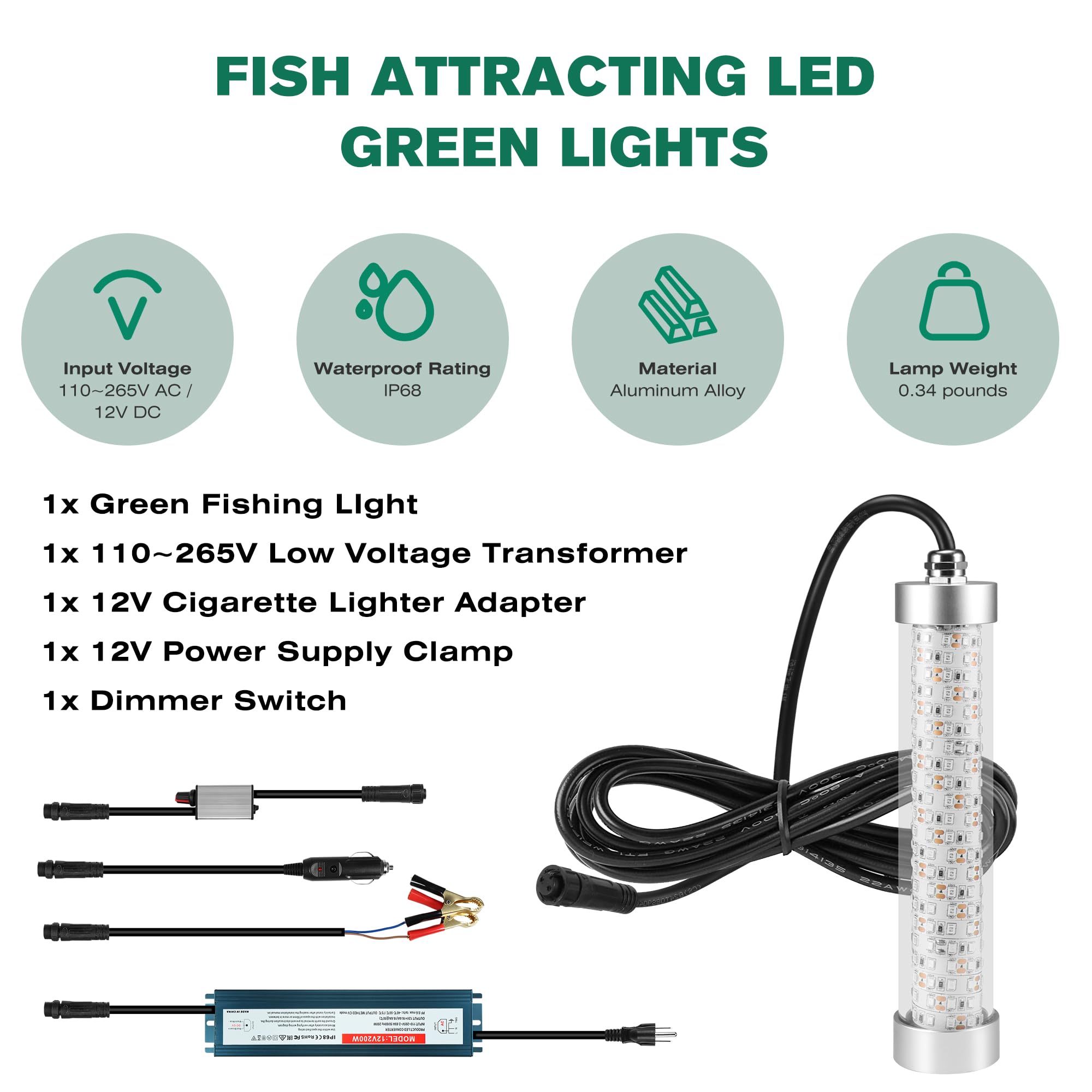XXK F3 night fishing light attracts a variety of species.