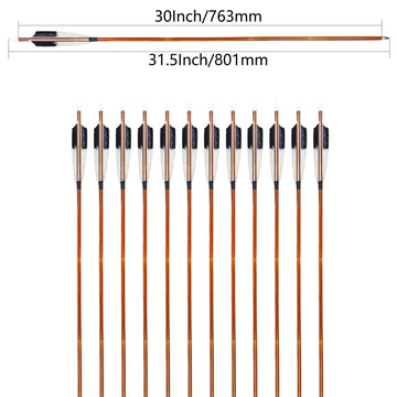 XXRRP ARCHERY 4-inch turkey feather fletching stabilizes flight.