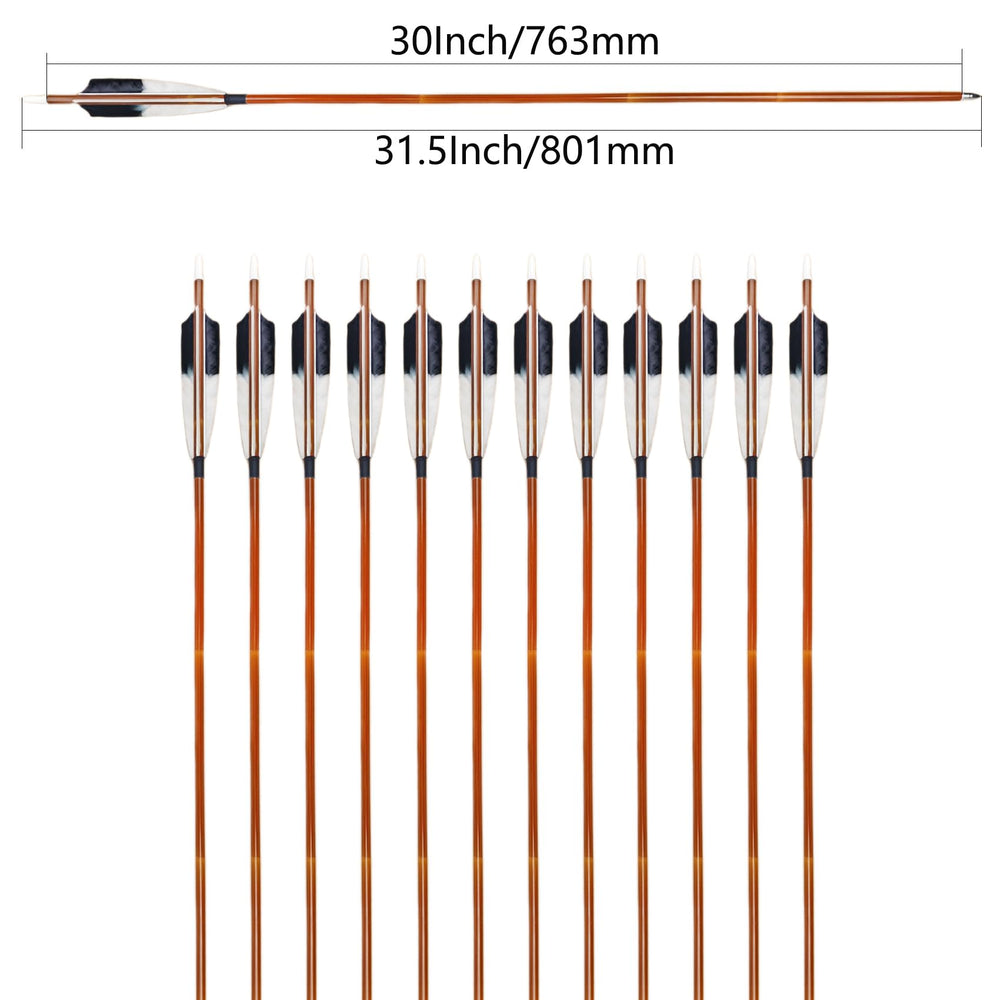 XXRRP ARCHERY 4-inch turkey feather fletching stabilizes flight.