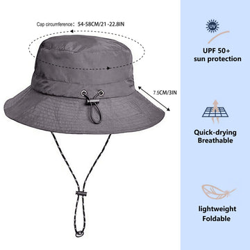Folded and packable XYIYI sun hat for travel