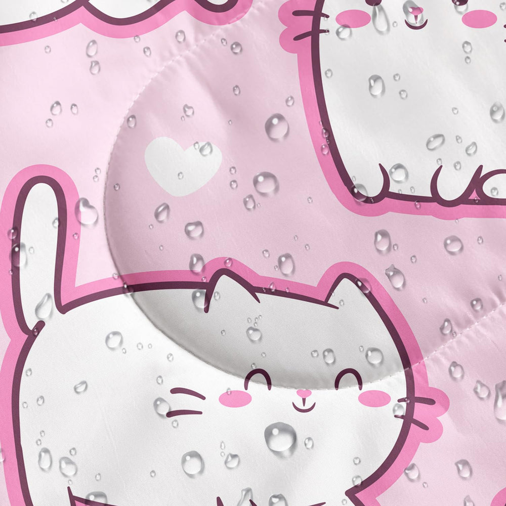 XYNHML cartoon cat sleeping bag microfiber fill delivers warmth without extra weight.