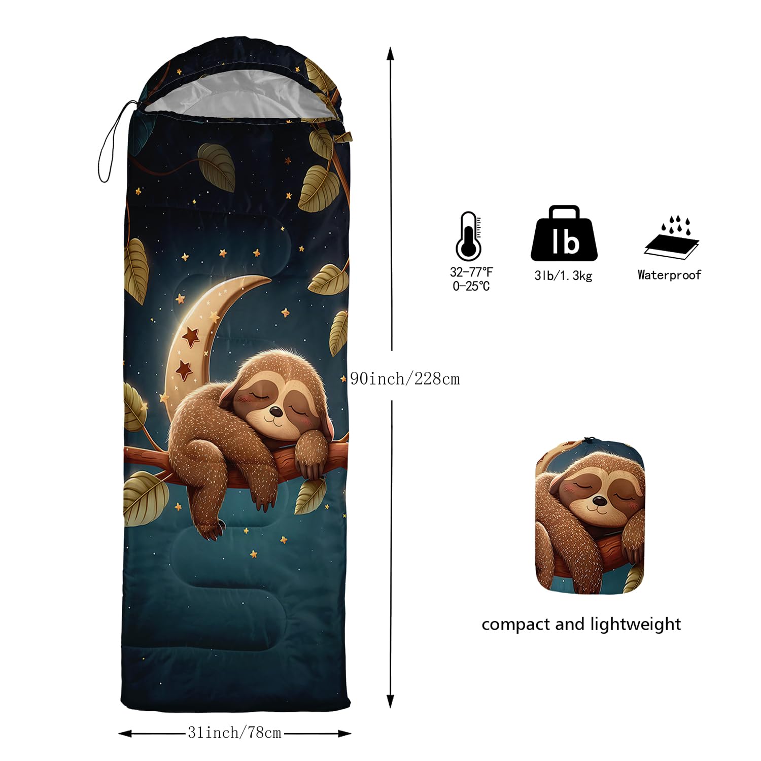 XYNHML sleeping bag features waterproof breathable outer for varied outdoor conditions.
