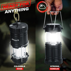 Xynover lantern using three AA batteries as backup power option.