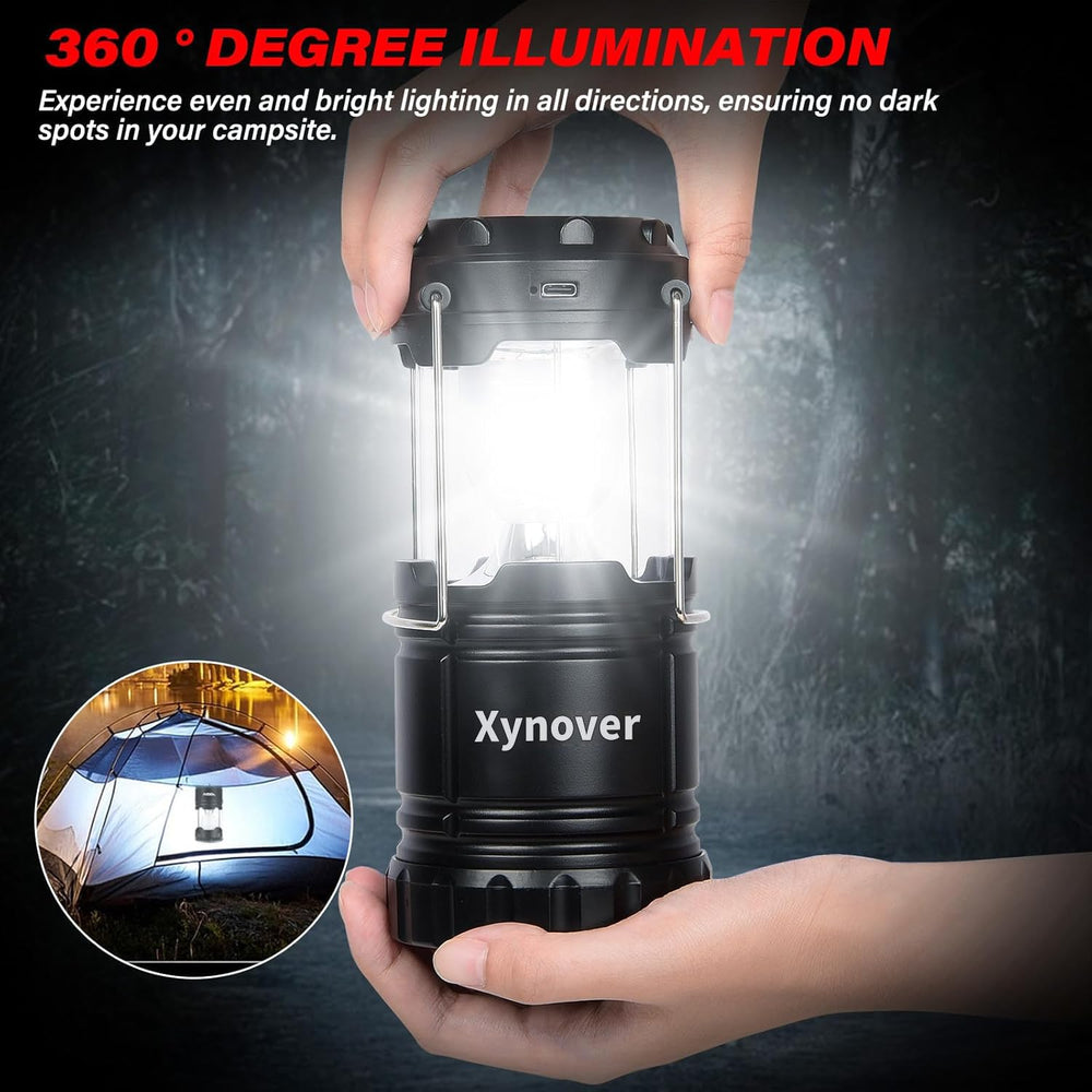 Xynover 100-lumen lantern brightens campsites and tents.