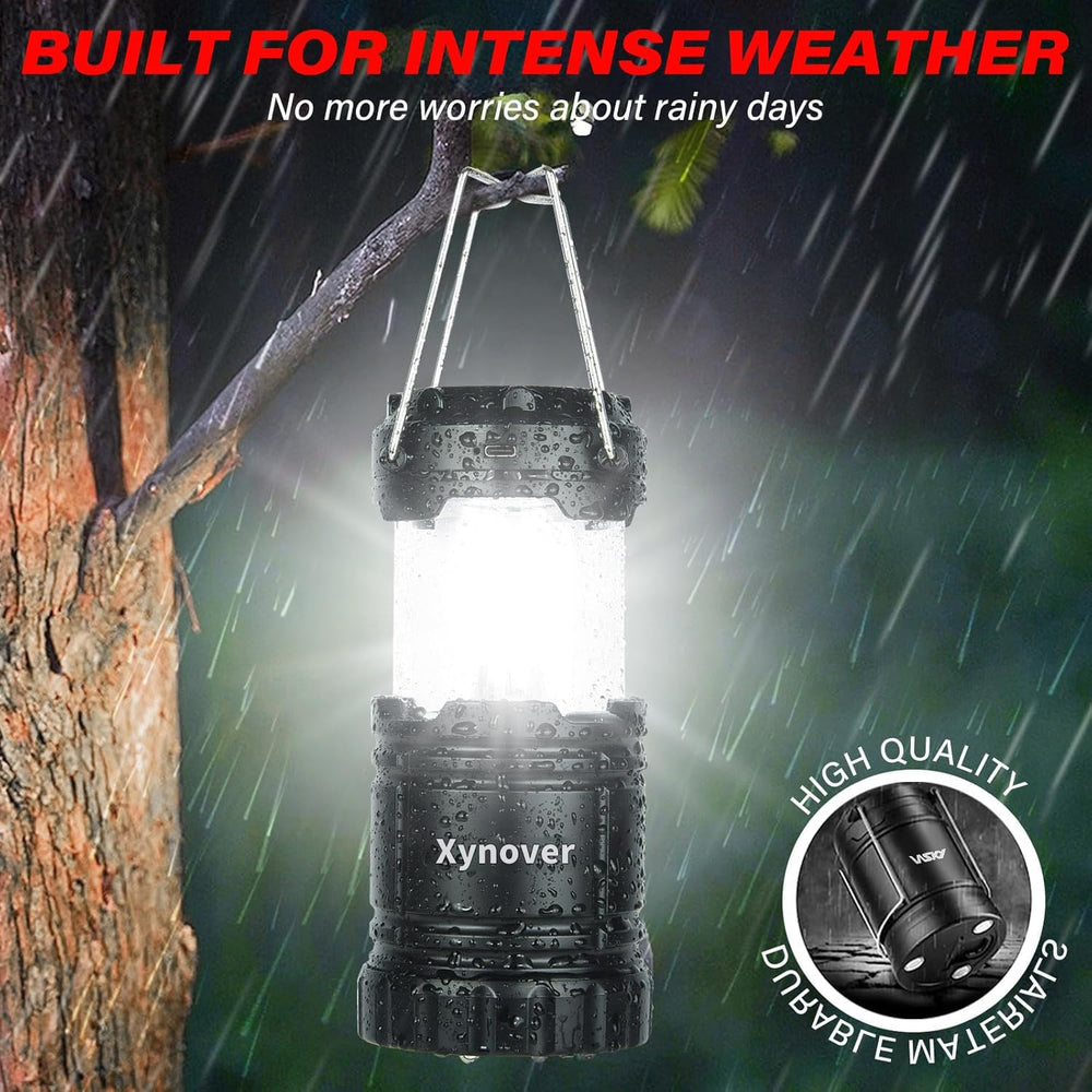 Xynover lantern with magnetic base and hanging hook for flexible placement.