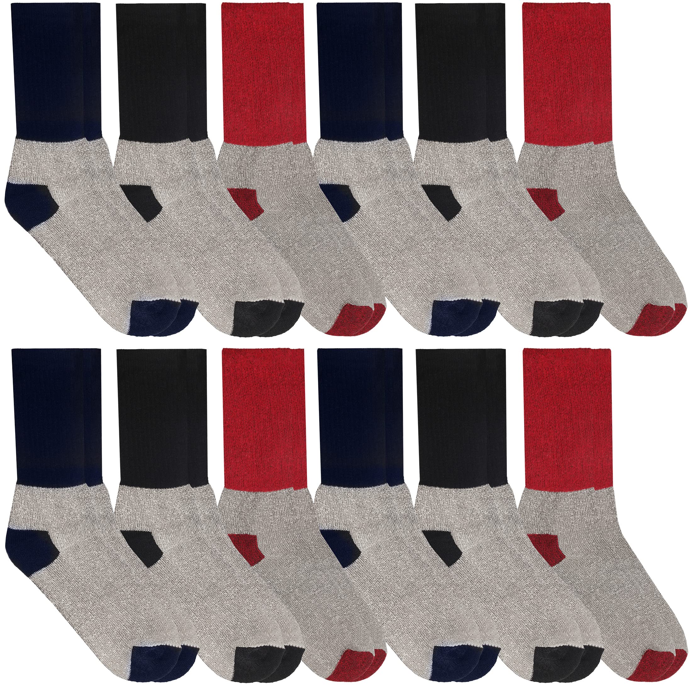 Yacht & Smith 12-pack women's thermal crew socks for all-day warmth