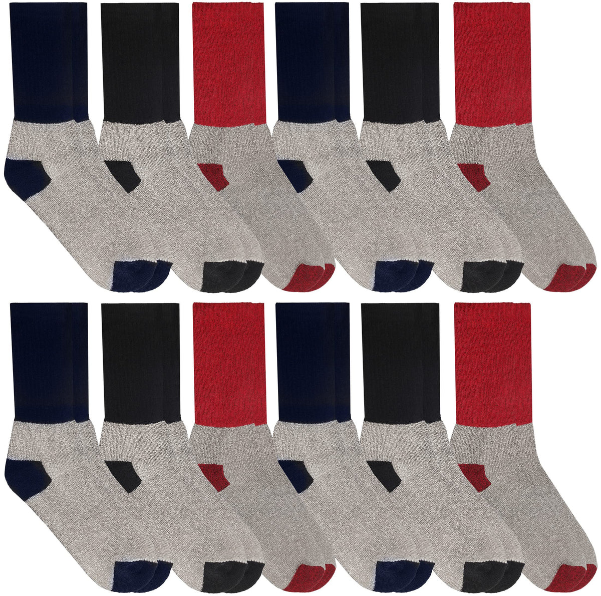 Yacht & Smith 12-pack women's thermal crew socks for all-day warmth
