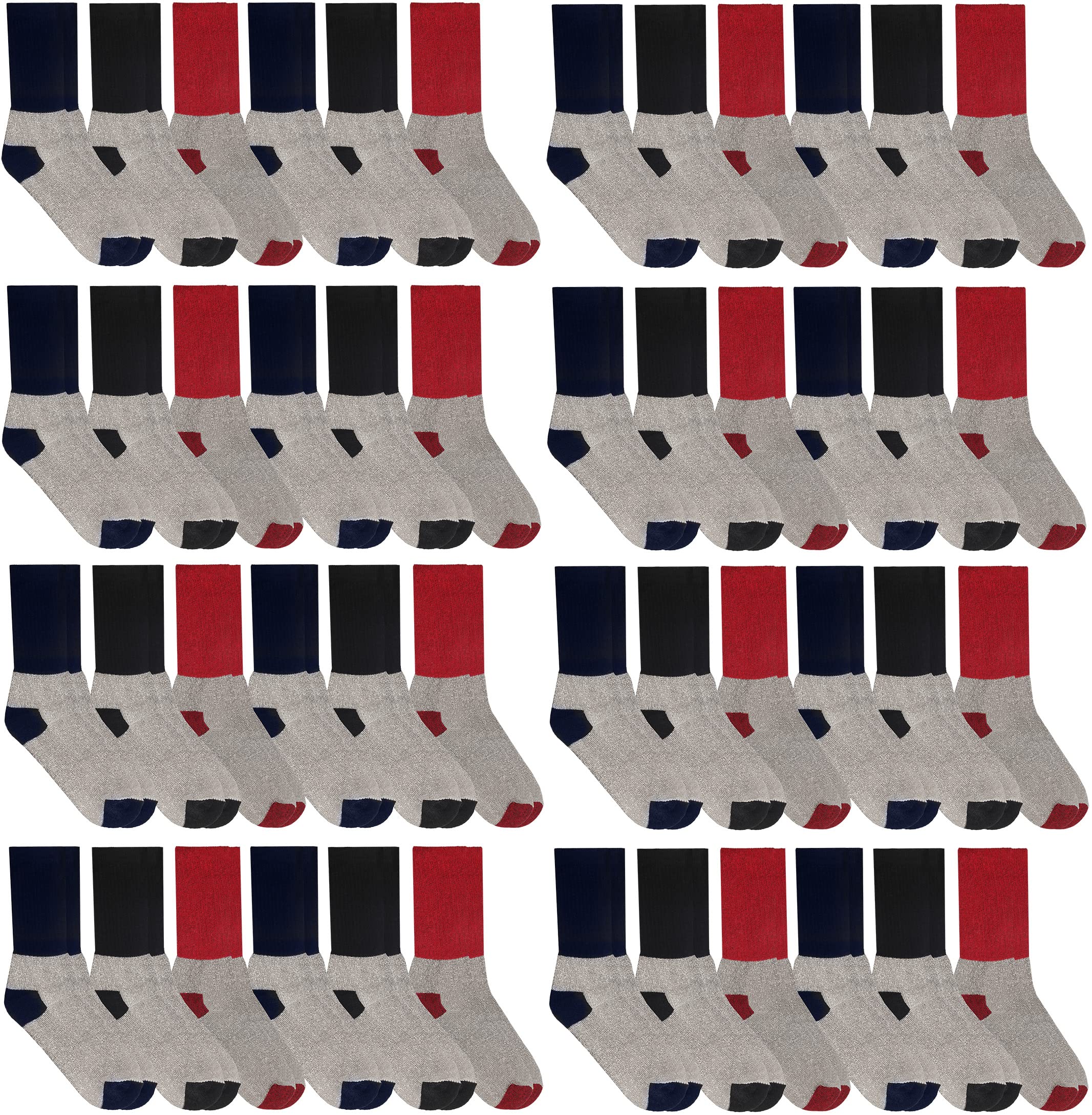 Yacht & Smith 48-pair women's thermal crew socks pack keeps toes warm daily