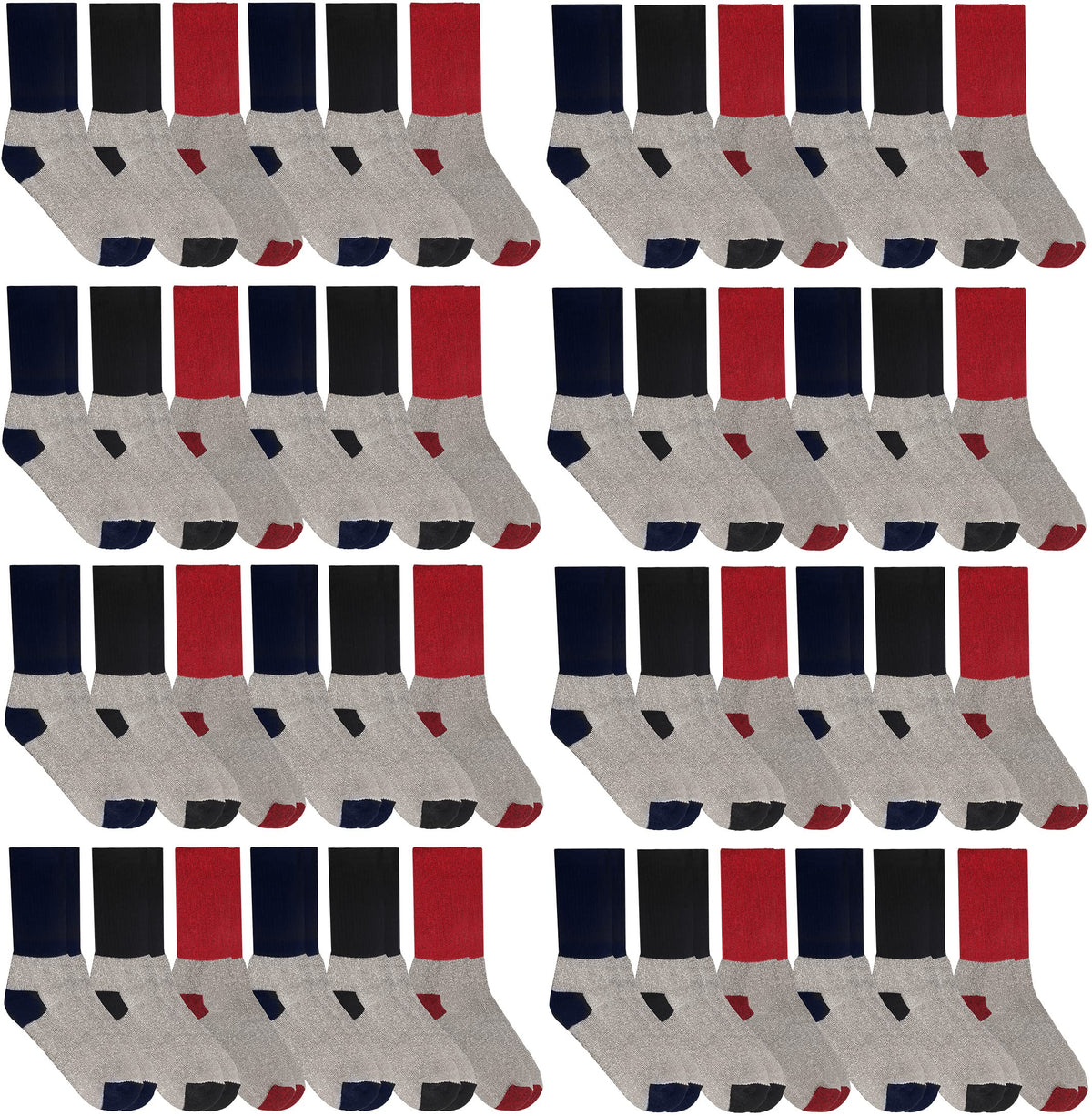 Yacht & Smith 48-pair women's thermal crew socks pack keeps toes warm daily