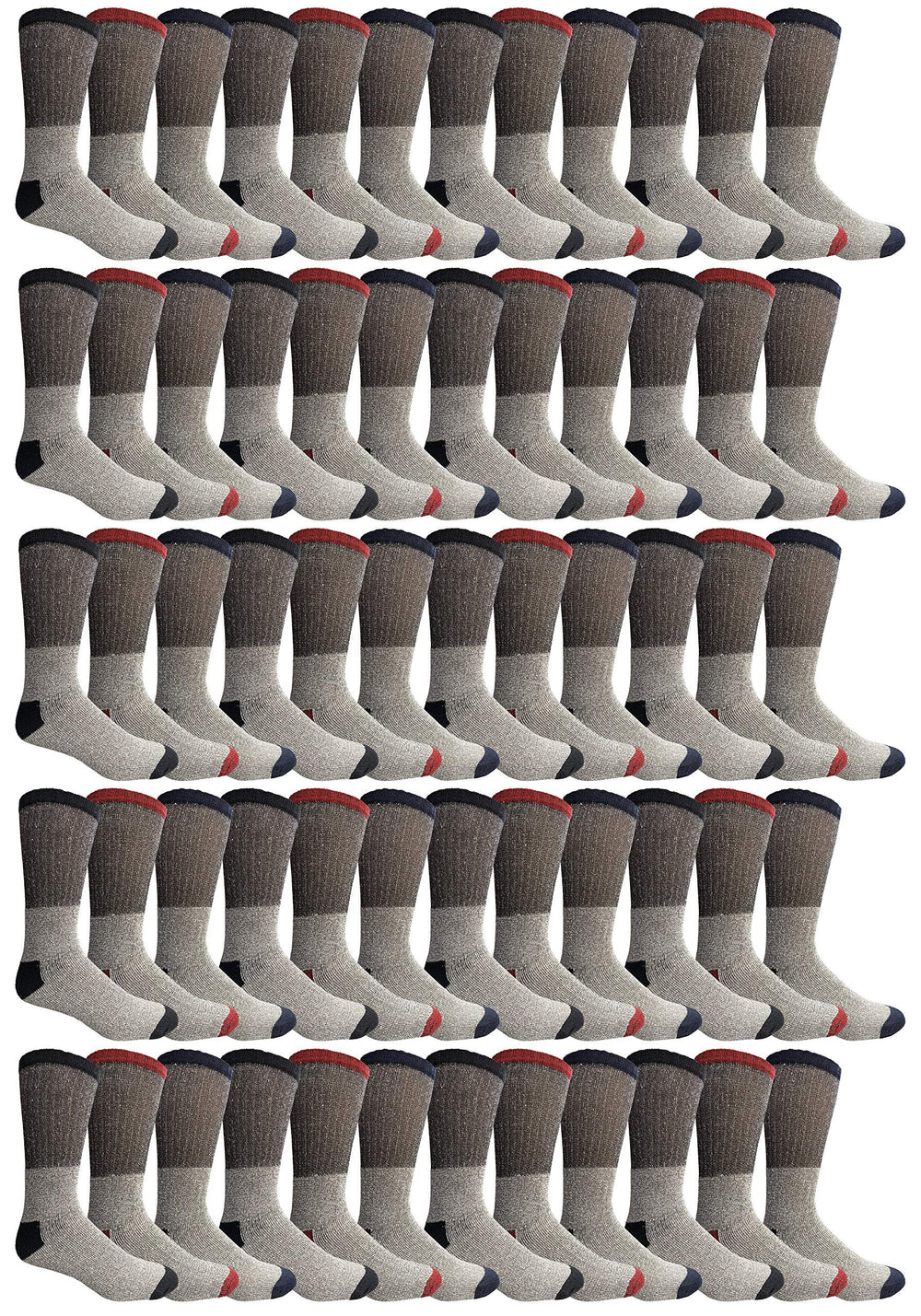 Yacht & Smith 60-pairs women's thermal crew socks pack for winter warmth and boots.