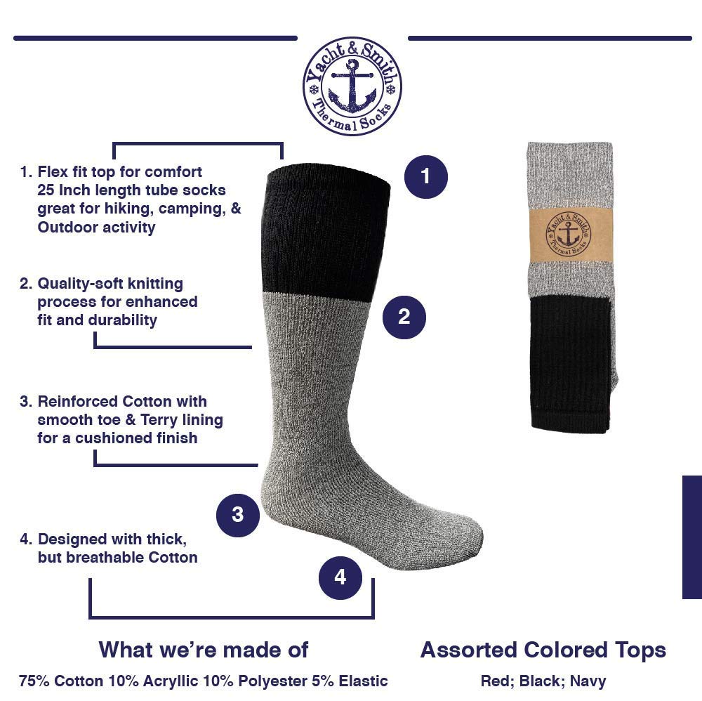 Yacht & Smith thermal socks for winter outdoor activities with added warmth.