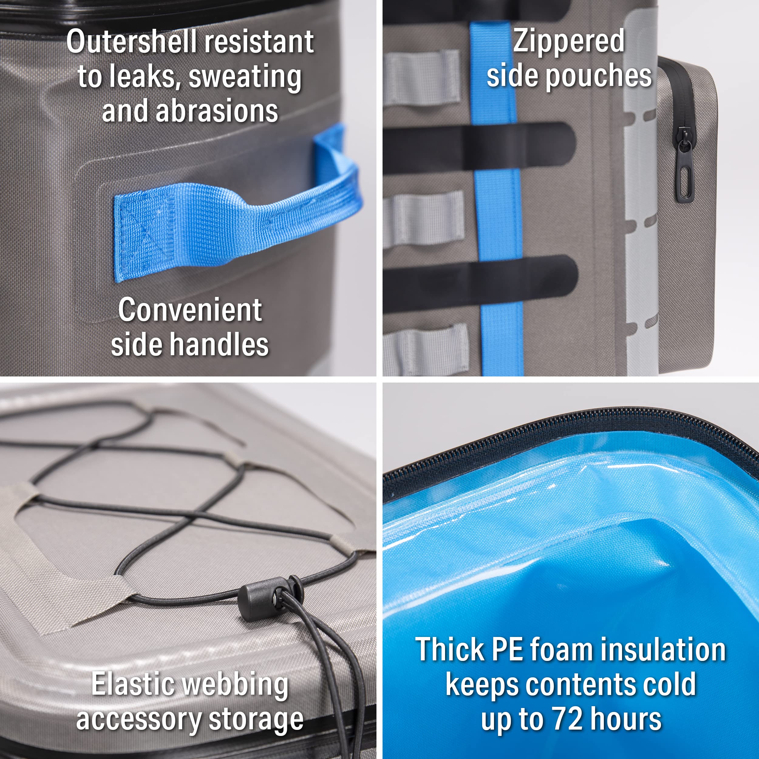 Yachter's Choice Soft Cooler Back Pack features welded seams for leak-free performance.