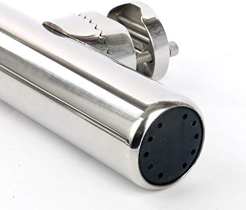 Yaegarden rod holder comes in silver and black for stylish boats.