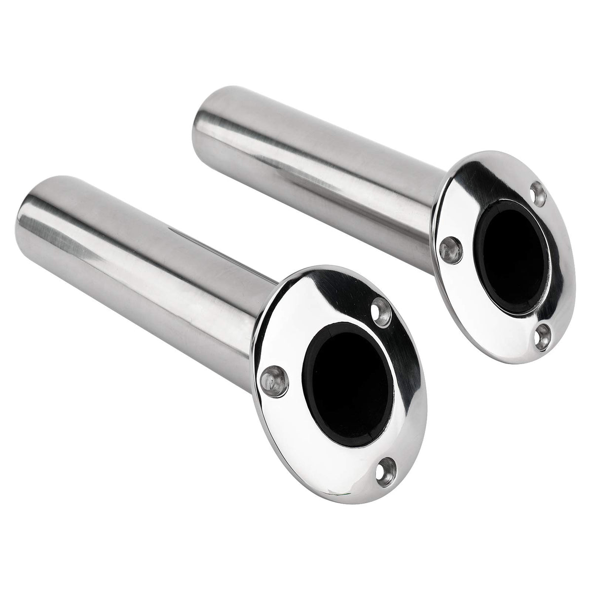 YaeMarine 2-pack rod holders with drain, 316 stainless, 9 inches long