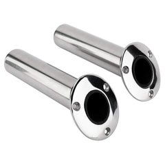 YaeMarine 2-pack rod holders with drain, 316 stainless, 9 inches long