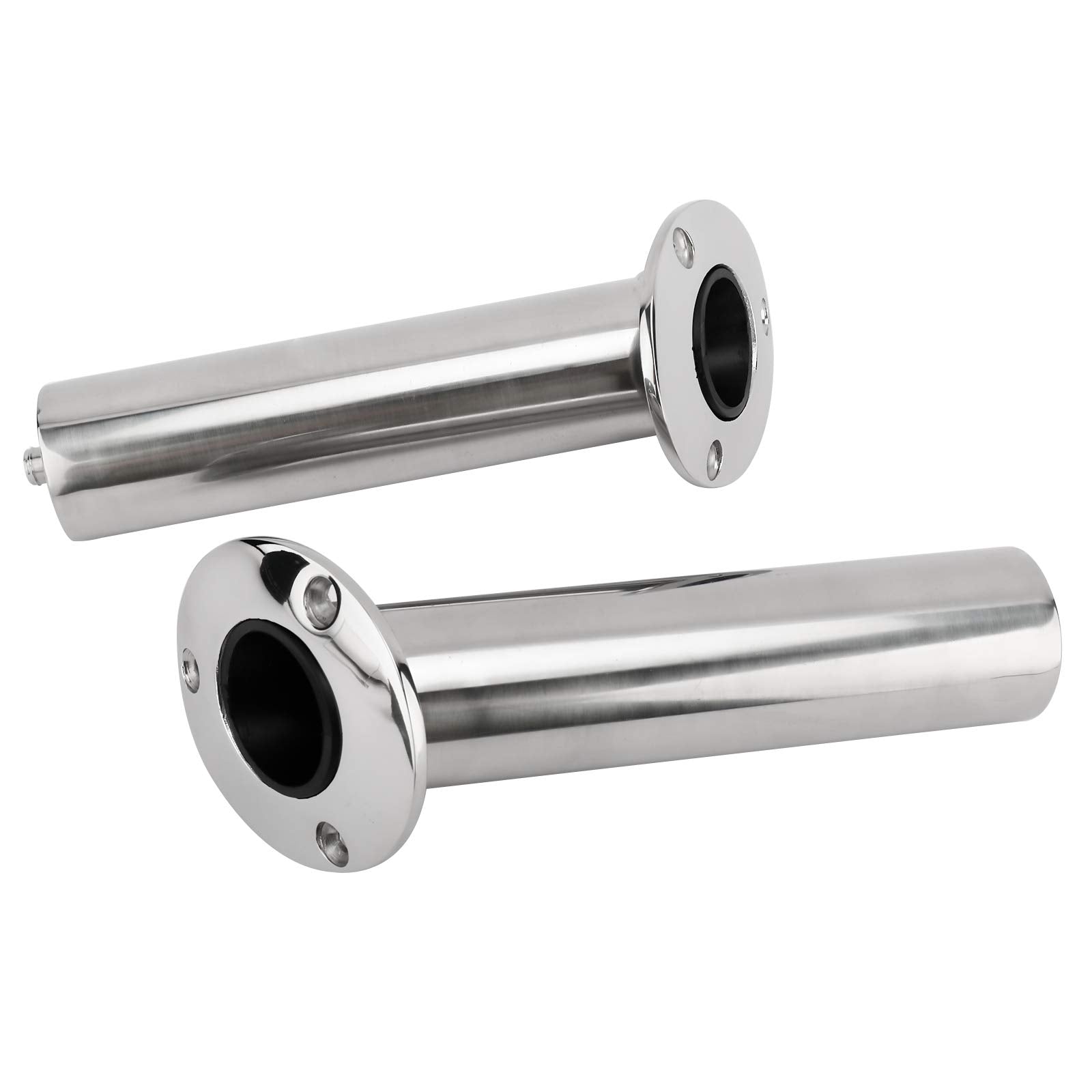 Flush mount base showing 15/30/90 degree flange angles for gunnel mounting