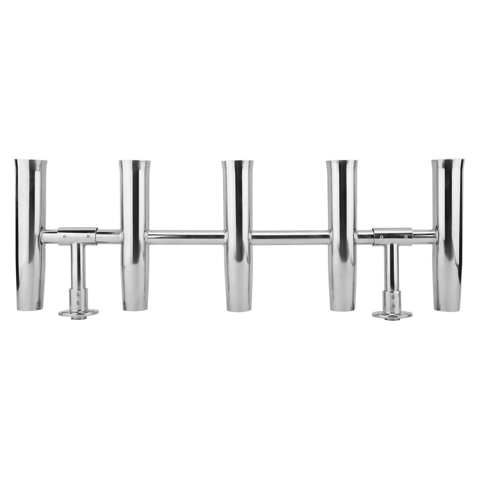Close-up of 304 stainless steel rod holder for marine use