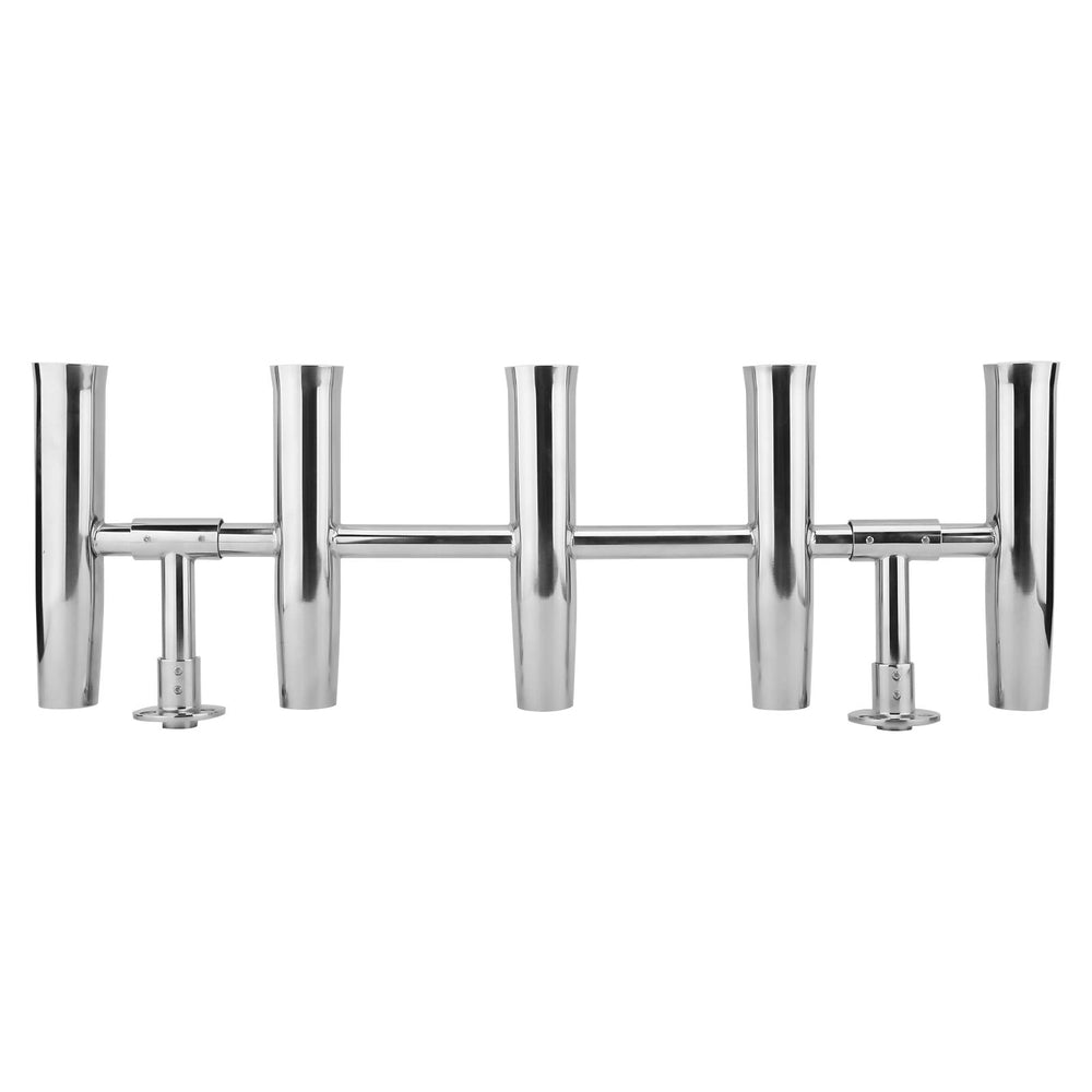 Close-up of 304 stainless steel rod holder for marine use