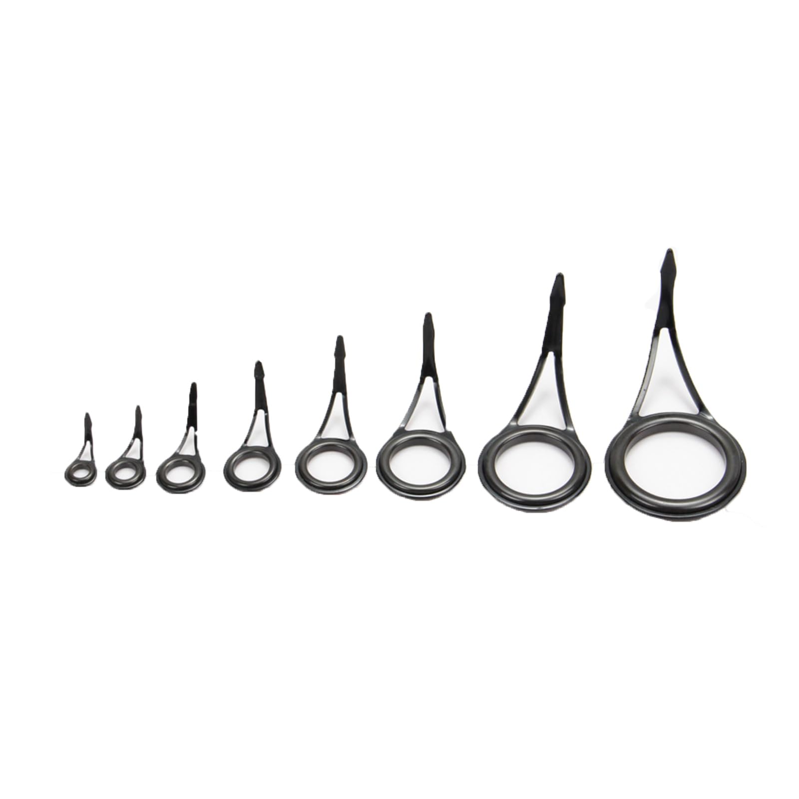 YAFIYGI 8pcs fishing rod eyelets set – assorted sizes in stainless steel and ceramic