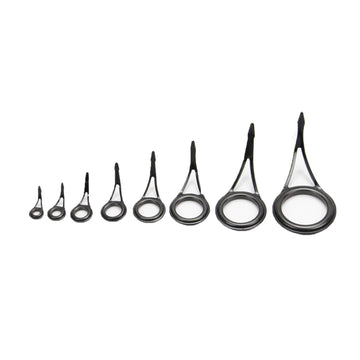 YAFIYGI 8pcs fishing rod eyelets set – assorted sizes in stainless steel and ceramic