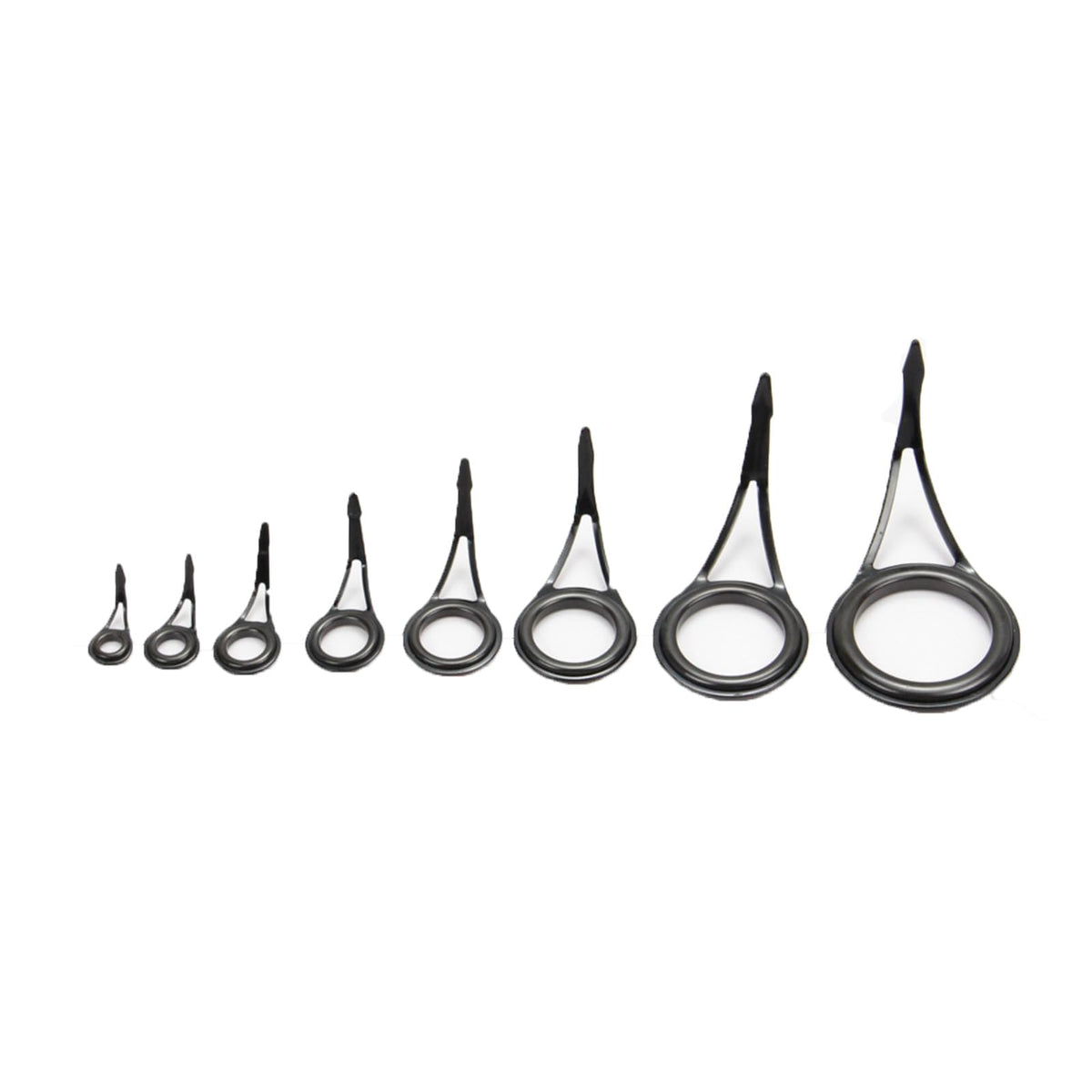 YAFIYGI 8pcs fishing rod eyelets set – assorted sizes in stainless steel and ceramic