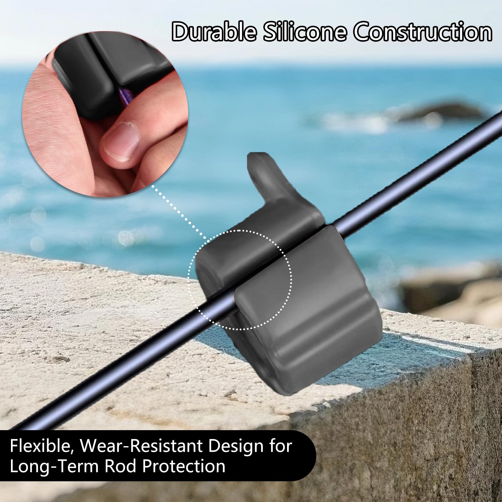 Luminous silicone straps for nighttime fishing